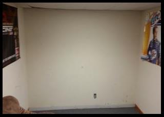 Bare wall before application 