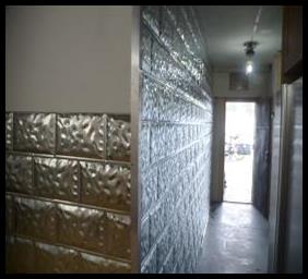 Galvanized metal wall panels